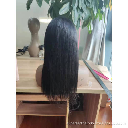 Wholesale Virgin Brazilian 12 Inch-36 Inch Straight Human Hair Wig Transparent Lace Front Wigs 13X4X1 T Part Human Hair Wigs